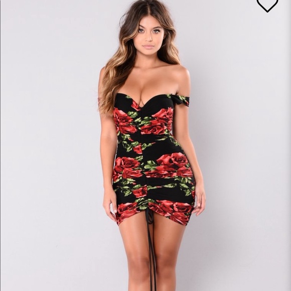 Fashion Nova Dresses & Skirts - Fashion Nova Rose Off Shoulder Minidress Sz Medium NWOT